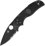 Spyderco Native 5 Lockback Black Serr C41PSBBK5 by Spyderco