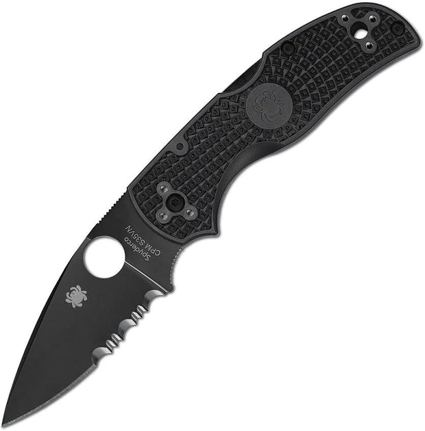 Spyderco Native 5 Lockback Black Serr C41PSBBK5 by Spyderco