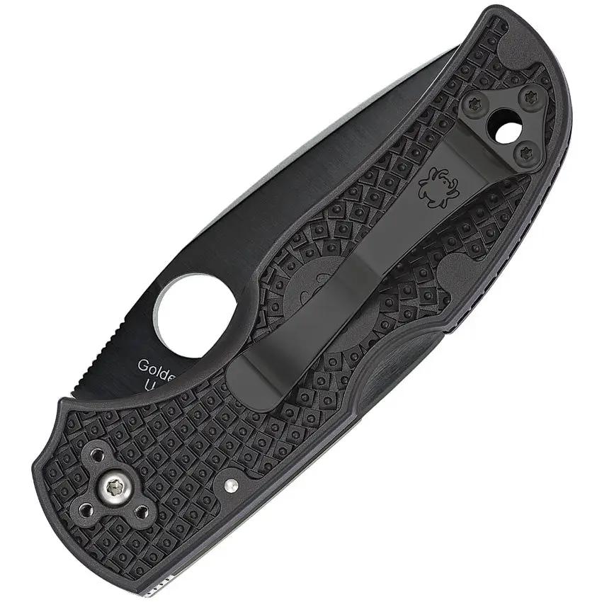 Spyderco Native 5 Lockback Serrated Folding Knife S30V Blade With Black FRN Handle For Everyday Carry by Spyderco