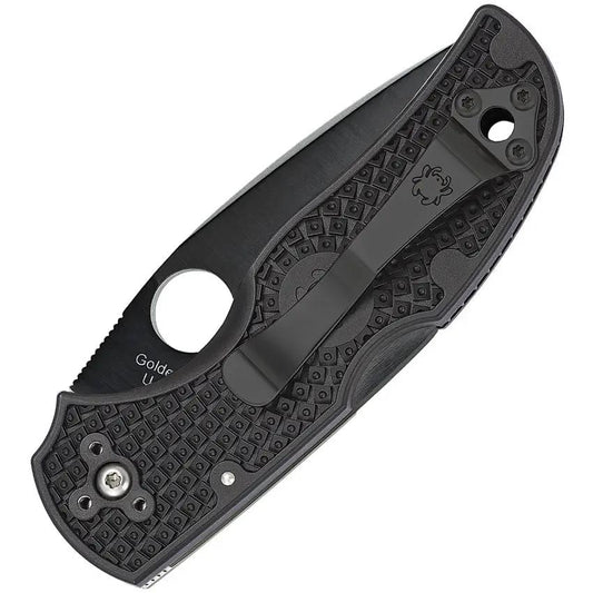 Spyderco Native 5 Lockback Serrated Folding Knife S30V Blade With Black FRN Handle For Everyday Carry by Spyderco