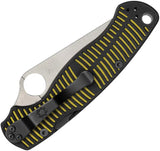 Spyderco Para Military 2 Knife - MagnaCut Blade For Superior Edge Retention And EDC Readiness In Black And Yellow G10 by Spyderco