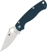 Spyderco Para Military 2 Compression Lock Knife With Satin CPM SPY27 Steel Blade Blue G10 Handle EDC Tactical by Spyderco