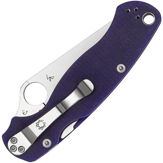 Spyderco Para Military 2 Comp Lock Blue G10 EDC Knife - Rugged Everyday Carry with Satin 3.5in Blade by Spyderco
