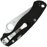 Spyderco Para Military 2 Knife - S45VN Serrated Blade Black G10 Handle Tactical EDC Everyday Carry by Spyderco