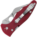 Spyderco Yojimbo 2 Trainer - Red G10 Blunt Tip 3.25in CTS-BD1 Blade For Safe EDC Practice by Spyderco