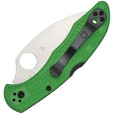 Spyderco Salt 2 Lockback Knife - Corrosion Resistant LC200N Wharncliffe Serrated Blade With Green FRN Handle by Spyderco