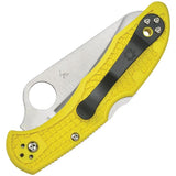 Spyderco Salt 2 Knife H1 Steel Blade 3 Inch Yellow FRN Handle Saltwater Ready EDC by Spyderco