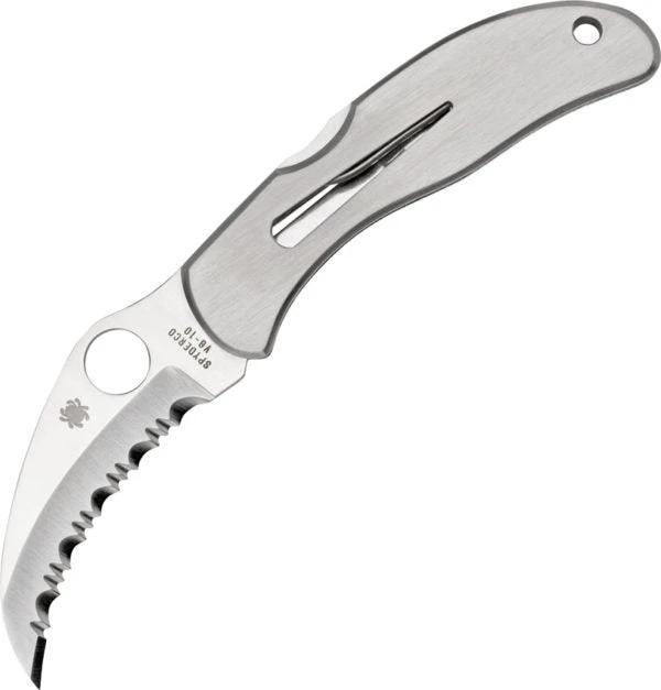 Spyderco Harpy Lockback Knife VG10 Hawkbill Blade Serrated 2Cr13 Handle EDC Ready by Spyderco