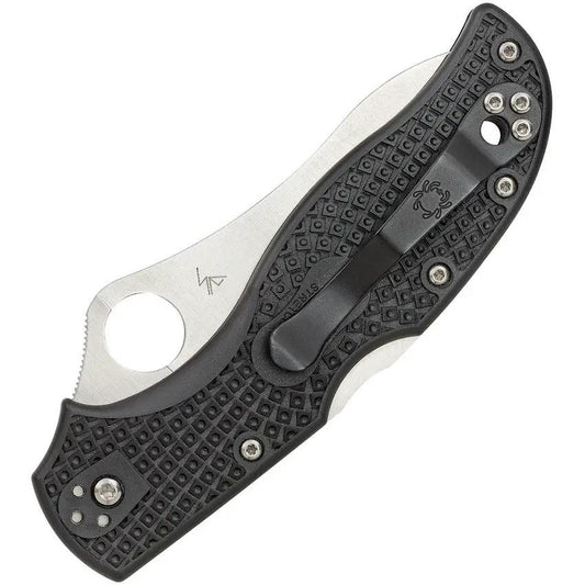 Spyderco Stretch 2 Lockback Knife - Compact EDC with 3.5 Inch Satin VG-10 Blade and FRN Handle by Spyderco