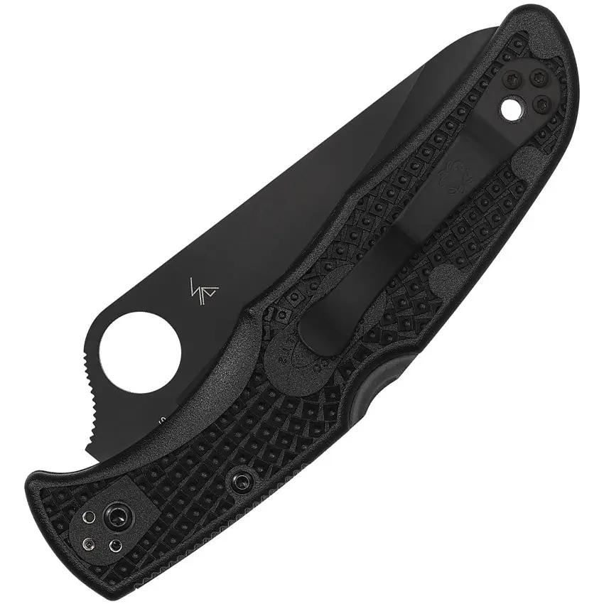 Spyderco Pacific Salt 2 Lockback Knife - Saltwater Ready Serrated TiNi Blade for Mariners by Spyderco