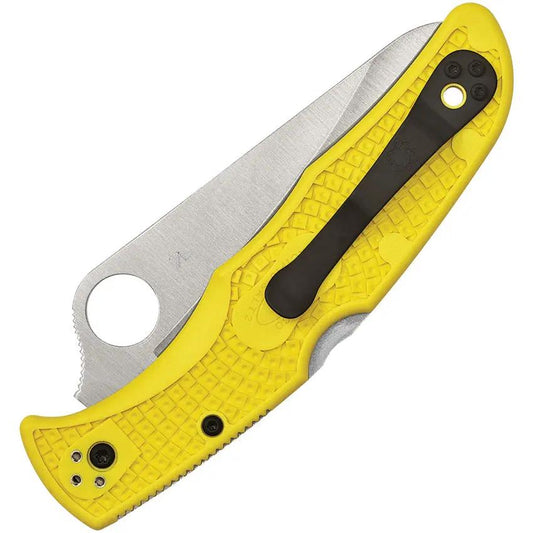 Spyderco Pacific Salt 2 Lockback Knife - High Visibility Yellow FRN Handle for EDC by Spyderco