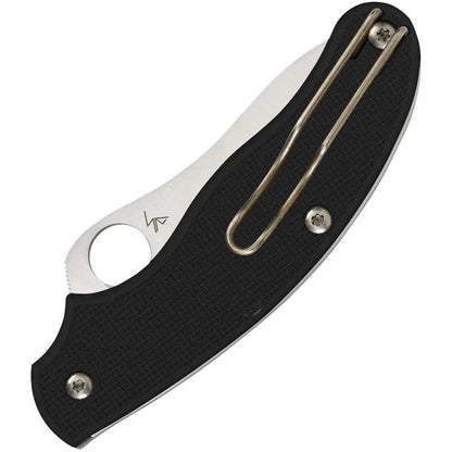 Spyderco UK Pen Knife Black FRN Slip Joint - Non Locking EDC Carry With Three Inch Satin CTS BD1 Blade by Spyderco