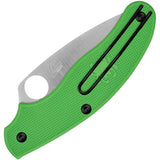 Spyderco Salt UK Penknife Slipit Green - Corrosion-Resistant LC200N Blade For Wet Environments by Spyderco