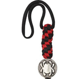 Spyderco Pewter Flat Bead With Lanyard BEAD5LY - Compact 3 Inch EDC Accessory For Quick Access And Rugged Style by Spyderco