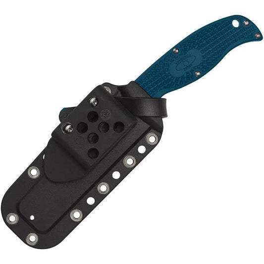 Spyderco Enuff 2 Fixed Blade Knife K390 Satin 4 Inch Blade Blue FRN Handle - Rugged Outdoor Survival Tool by Spyderco
