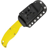 Spyderco Enuff Salt Yellow Fixed Blade Knife Corrosion Resistant Saltwater Ready H1 Serrated Sheepsfoot by Spyderco