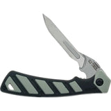 Schrade Replaceable Blade Linerlock Knife 4.5 Inch Closed - 12 Spare Blades And Rugged FRN Handle For Outdoor EDC by Schrade