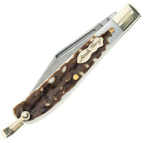 Schrade Roadie Uncle Henry Staglon Clip Blade Field Knife - Everyday Carry 3 Inch Closed Satin Blade by Schrade
