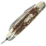 Schrade Uncle Henry Scout Next Gen 3.75 Inch Staglon Knife - Drop Point and Pen Blades for Outdoorsmen by Schrade