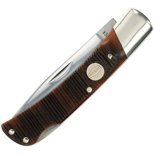 Schrade Bruin Generational Series Premium Pocket Knife for Collectors - 3.75 Inch Closed 1095HC Drop Point Blade by Schrade