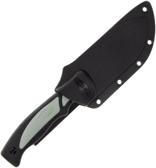 Schrade Trail Boss Fixed Blade Knife - Rugged Guthook Blade For Outdoorsmen With 8Cr13MoV Steel And Full Tang by Schrade