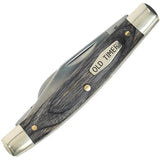 Schrade Heritage Middleman Folding Knife For Collectors - Premium D2 Satin Blades And Black Wood Handle by Schrade