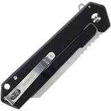 Schrade Lateral Framelock Knife - Satin AUS 8 Sheepsfoot Blade With Premium G10 Handle For EDC by Schrade