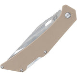 Schrade Slingshot Lockback Folding Knife 4 Inch Satin AUS 10A Blade With Tan G10 Handle For Everyday Carry by Schrade