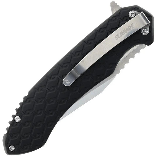 Schrade Scramble Linerlock Knife Premium Satin AUS 10A Blade - Extended Tang For EDC Enthusiasts by Schrade
