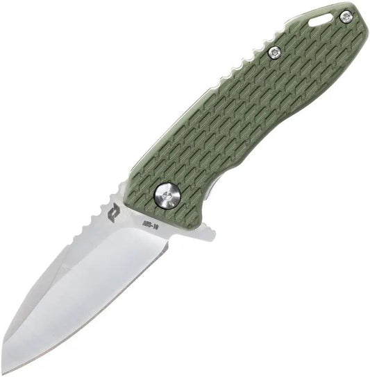 Schrade Tenacity Linerlock Knife With Durable Green Aluminum Handle And Satin AUS 10A Blade For Everyday Carry by Schrade