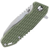 Schrade Tenacity Linerlock Knife With Durable Green Aluminum Handle And Satin AUS 10A Blade For Everyday Carry by Schrade