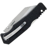 Schrade Ultimatum Lockback Knife - 3.5 Inch Satin AUS-8 Blade With Black G10 Handle For Premium EDC by Schrade