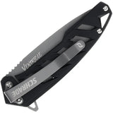 Schrade Ventricle Framelock Folding Knife - TiNi Coated AUS-10A Tanto Blade For EDC And Outdoor Tasks by Schrade