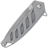 Schrade Ventricle Framelock Gray TiNi AUS-10A 3 Inch Blade EDC Knife - Slim Pocket Friendly Everyday Carry by Schrade