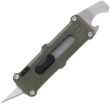 Schrade Journeyman Utility Knife 1159325 - Premium Green G10 Handle with Built-In Bottle Opener for EDC by Schrade