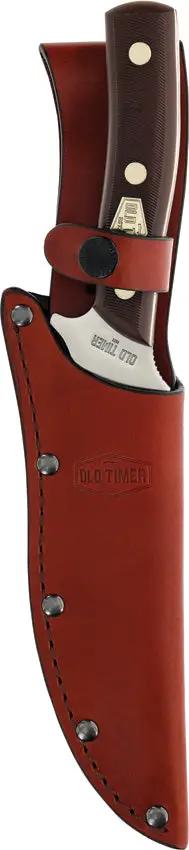 Schrade Old Timer Deerslayer Fixed Blade Knife Five Point Seven Five Inch Satin Stainless Blade Full Tang Hunters Tool by Schrade