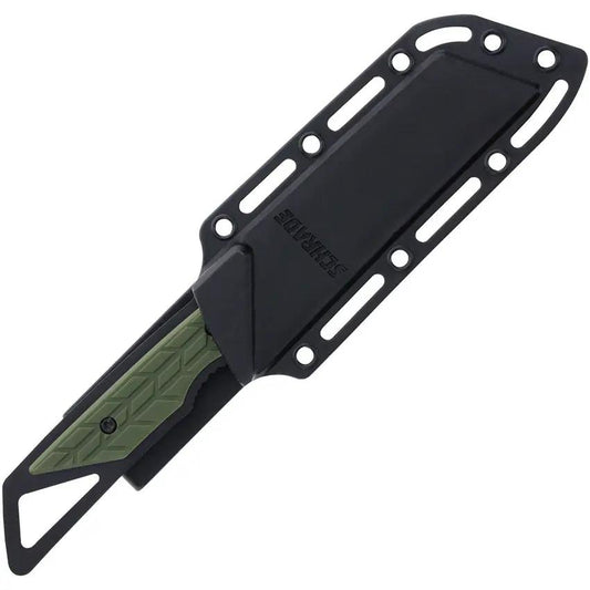 Schrade Outback Cleaver Fixed Blade Knife 8.5 In AUS 8 Steel Full Tang - Rugged Survival Knife For Outdoors by Schrade