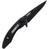Schrade Landshark Linerlock - Assisted Opening Knife For EDC With 3In AUS10A Blade Black G10 Handle Pocket Clip by Schrade