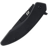 Schrade Landshark Linerlock - Assisted Opening Knife For EDC With 3In AUS10A Blade Black G10 Handle Pocket Clip by Schrade
