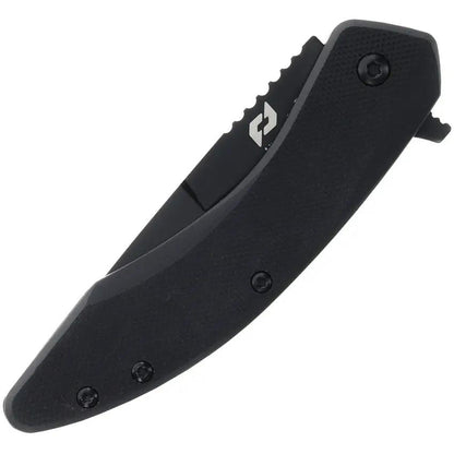 Schrade Landshark Linerlock - Assisted Opening Knife For EDC With 3In AUS10A Blade Black G10 Handle Pocket Clip by Schrade