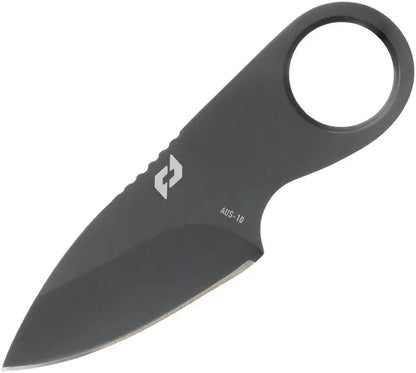 Schrade Spare Change Fixed Blade Knife - One Piece Construction Finger Ring 3.5 Inch AUS-10A TiNi Drop Point, EDC Ready by Schrade
