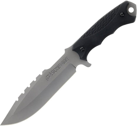 Schrade Extreme Survival Fixed Blade Knife 11.5in TiNi Sawback AUS10A G10 Handle Belt Sheath with Sharpener Outdoors