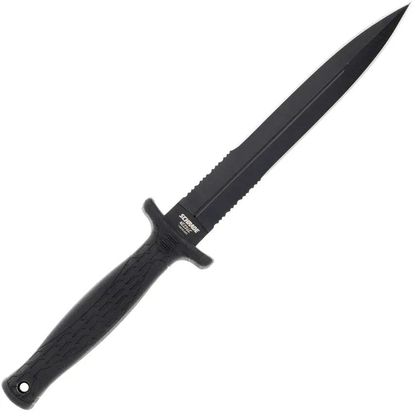 Schrade Needle Magnum Fixed Blade Knife - 6 Inch Partially Serrated AUS 8 Blade For Outdoor Survival by Schrade