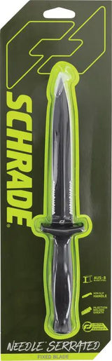 Schrade Needle Magnum Fixed Blade Knife - 6 Inch Partially Serrated AUS 8 Blade For Outdoor Survival by Schrade