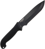 Schrade Bedrock Fixed Blade Knife - 13 Inch TiNi Coated AUS 8 Drop Point Blade Rubberized Handle For Outdoor Enthusiasts