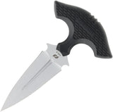 Schrade Moe Push Dagger 1182518 - Compact 3.5-Inch AUS-8 TiNi Blade With Black Handle
