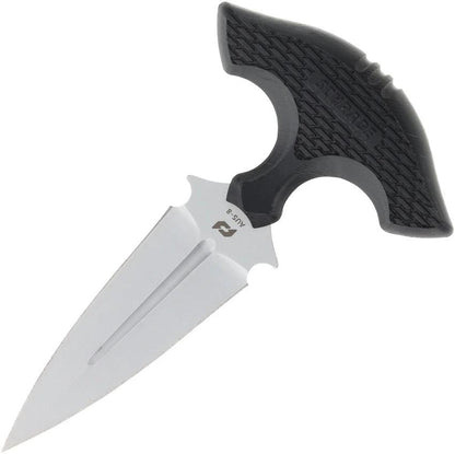 Schrade Moe Push Dagger 1182518 - Compact 3.5-Inch AUS-8 TiNi Blade With Black Handle
