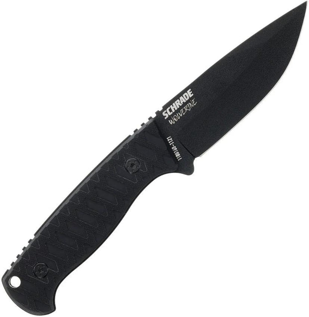 Schrade Bitterroot Fixed Blade Knife - 4 Inch AUS-10A Blade With G10 Handle And Integrated Sharpener