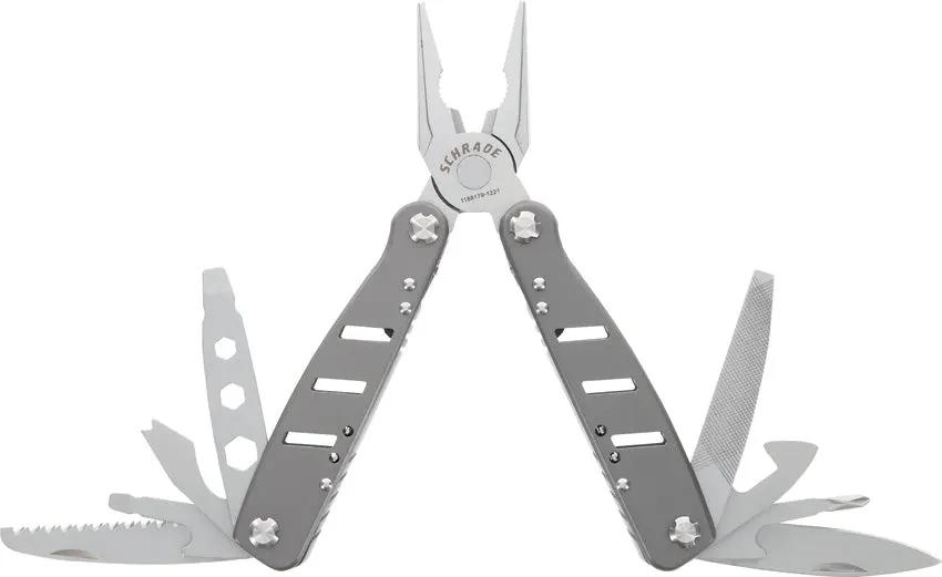 Schrade Callous Multi Tool 1182531 Stainless Steel Pliers - 14 Tools For EDC Ready, Compact 6.5-Inch by Schrade