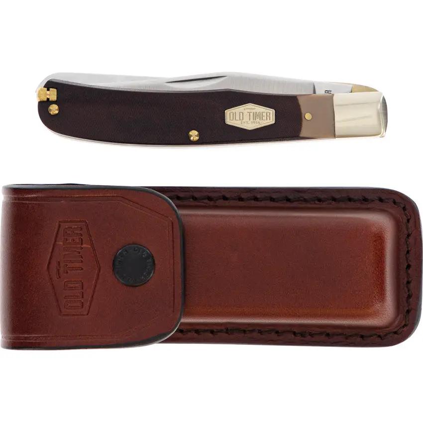 Schrade Old Timer Buzz Saw Trapper Knife - Dual Blade Design With Dedicated Saw Blade For Quick Outdoor Cuts by Schrade